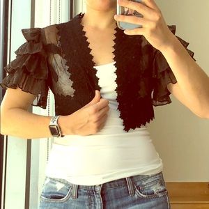 Foley & Corinna sz sm black/brown bolero